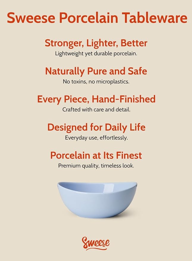 Sweese 18 oz Medium Porcelain Bowls - Image 7