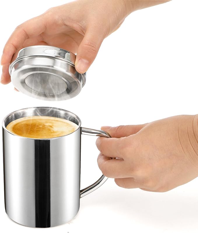 Yesland 2 Pack 13.5 oz Stainless Steel Double-Walled Metal Mugs - Image 8