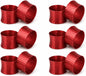 ITOS365 Red Napkin Rings Set of 12, Handmade Hammered Metal Napkin Ring Holders by ITOS365