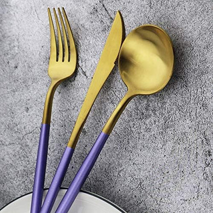 20-Piece 18/10 Stainless Steel Flatware Silverware, Luxury Dinnerware Set - Image 7