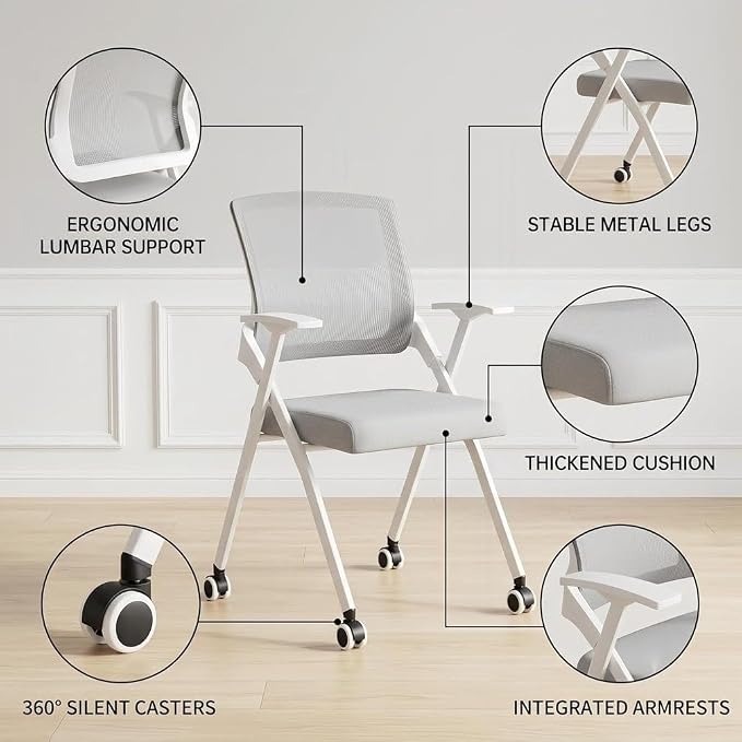 6 Pack Folding Office Chair - Image 6