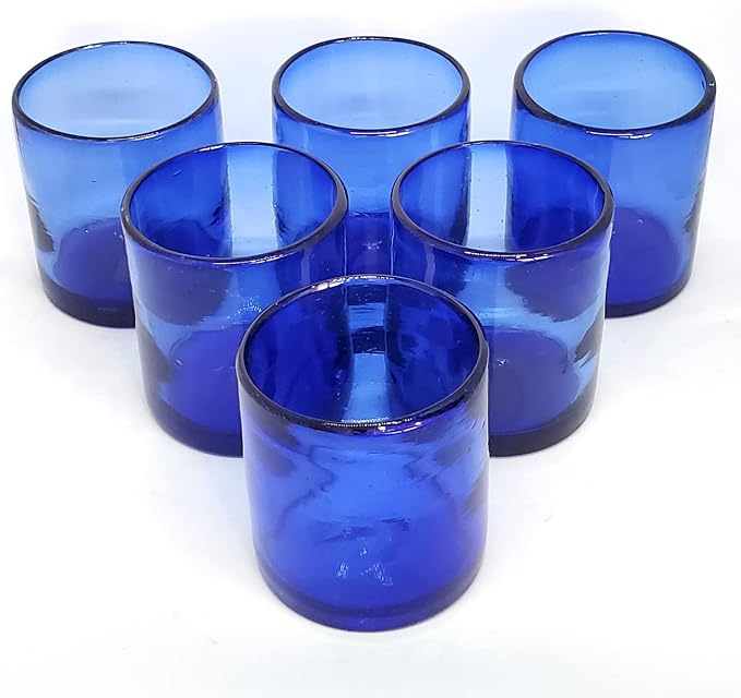 Solid Cobalt Blue 9 oz Short Tumblers, Recycled Glass, Toxin-Free - Image 5