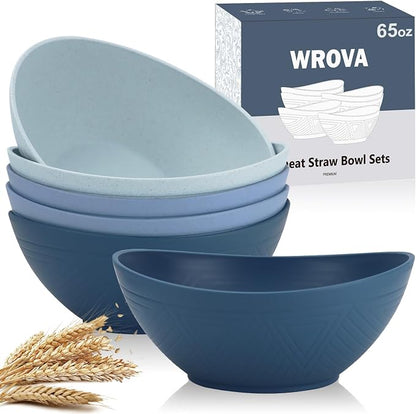65oz Big Wheat Straw Bowls by WROVA