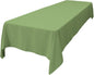 LA Linen Polyester Poplin Washable Rectangular Tablecloth, Stain and Wrinkle Resistant Table Cover 60x144, Fabric Table Cloth For Dinning, Kitchen, Party, Holiday 60 by 144-Inch, Sage