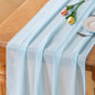 Blue Chiffon Table Runner Summer Boho Wedding Birthday Party Decor | 14ft by Socomi