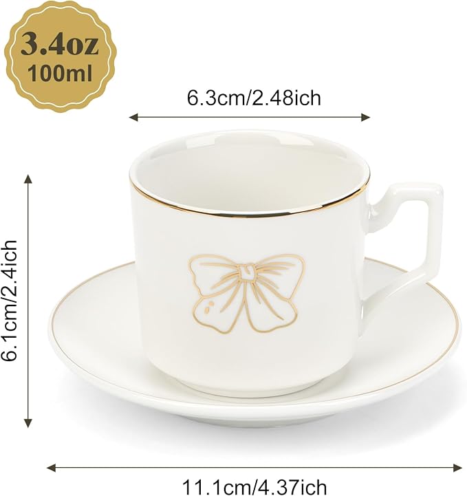 ALIMOTA 3.5oz Ceramic Coffee Espresso Cup - Image 4