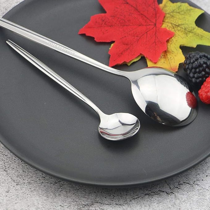 JASHII 24 Pieces Silverware Flatware Cutlery Set, Stainless Steel Tableware - Image 4