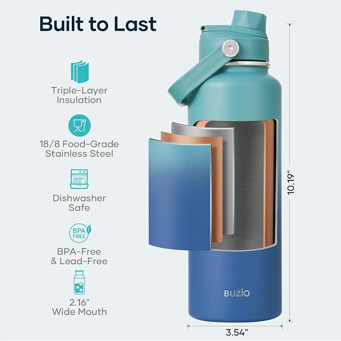 BUZIO Triple Wall Vacuum Water Bottle - Image 4