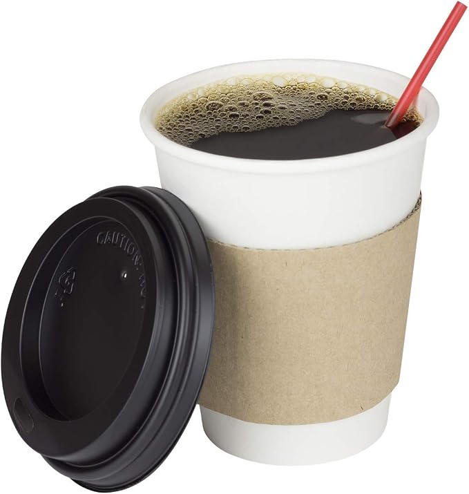 Karat 8oz Paper Hot Coffee Cups Disposable, Leak-Resistant Double Poly-Lined - Image 9