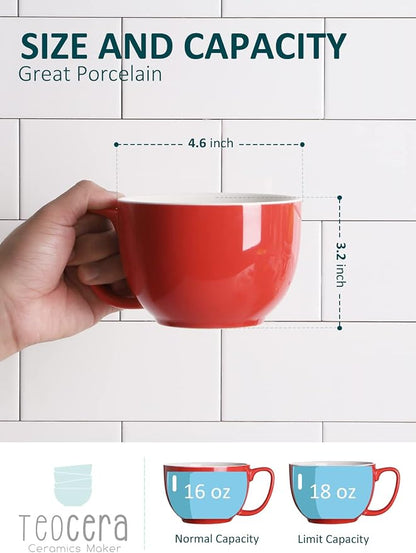 Teocera 16oz Large Coffee Mugs Set of 4 - Image 3