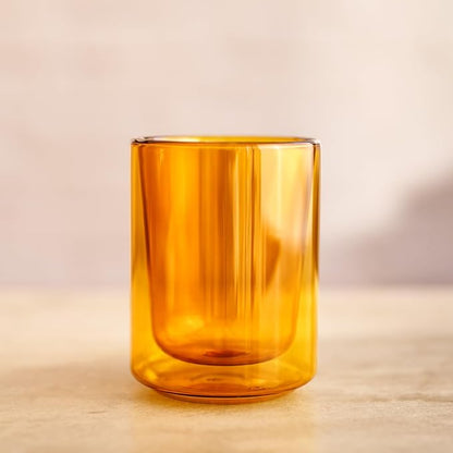Terra Kaffe Marigold Mezzo 8 oz Double-Walled Coffee Glass – Borosilicate - Image 3