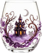 Halloween Printed Glass Cup, Ghost Pumpkin Themed Handleless Water Tumbler 15oz by Unknown