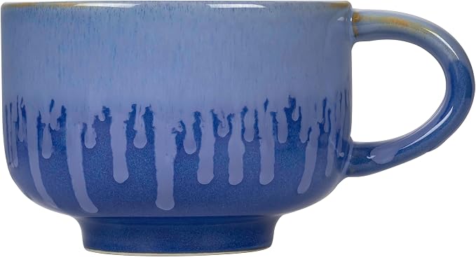 NOVA CERAMICS Blue Coffee Mug - 16 oz Ceramic Mug - Neptune | Blue Mug Style - by NovaCeramics