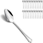 24 Pieces Teaspoons Set, 6.4 Inches Spoon Set, Stainless Steel Silverware by Gymdin