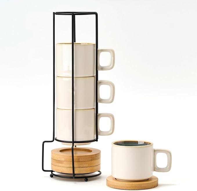 LUKA Porcelain Stackable Espresso Cups by LUKA