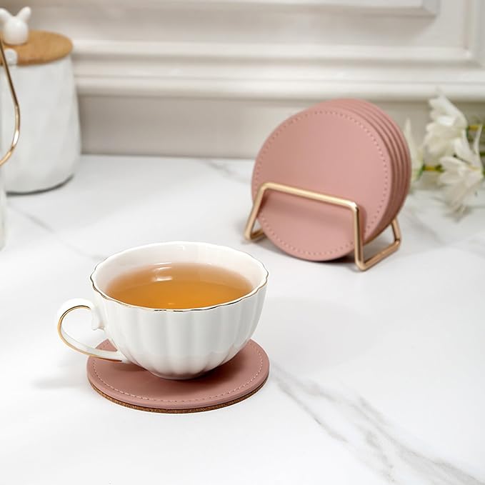 Coasters Set of 6 with Holder - Image 3
