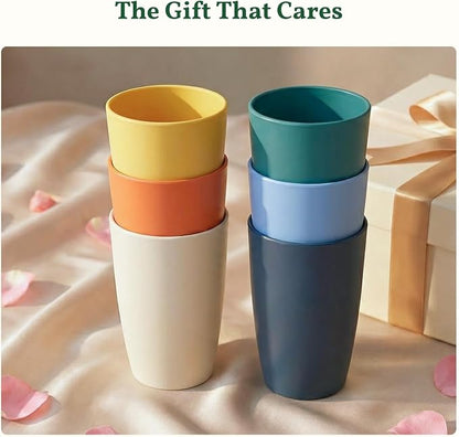 Homienly Unbreakable Plastic Cups Set Wheat Straw Cups 20 OZ Drinking Cups - Image 8