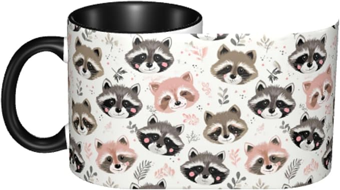 Raccoon Coffee Mug 11 Ounce Mugs Ceramic Tea Cup Drinking Water Cups | Novelty - Image 4