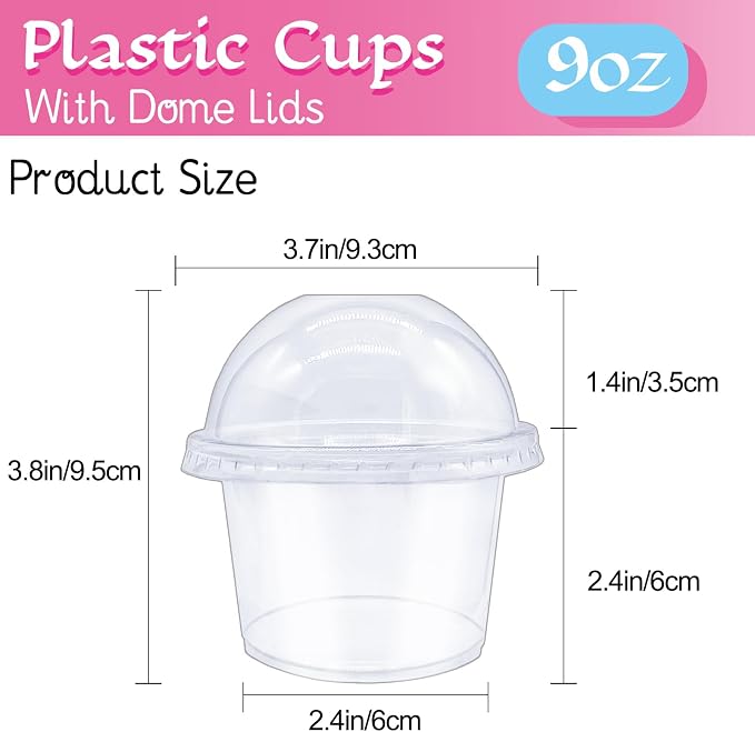 Alaeseje 100 Pack 8 oz Clear Plastic Cups - Image 2