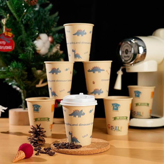 12 OZ 25 Pack Disposable Cups Paper Coffee Cups - Image 7
