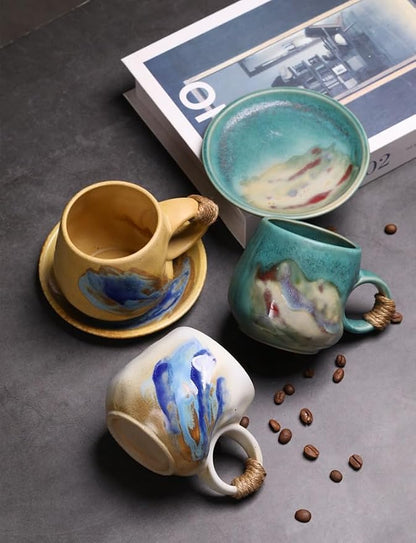 Little handmade ceramic pottery tea cup - Image 9
