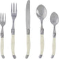 French Home Laguiole 20 Piece Flatware Set – Stainless Steel Flatware Set for 4 – Luxurious Ivory-Colored Utensil Set with Knives, Spoons and Forks