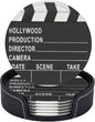 Movie Cinema Lapper Board Drinking Coasters PU Leather Coaster by YISHOW