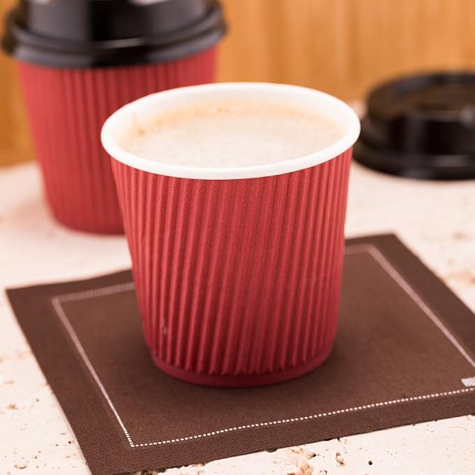 4 oz Crimson Paper Coffee Cup - Image 7