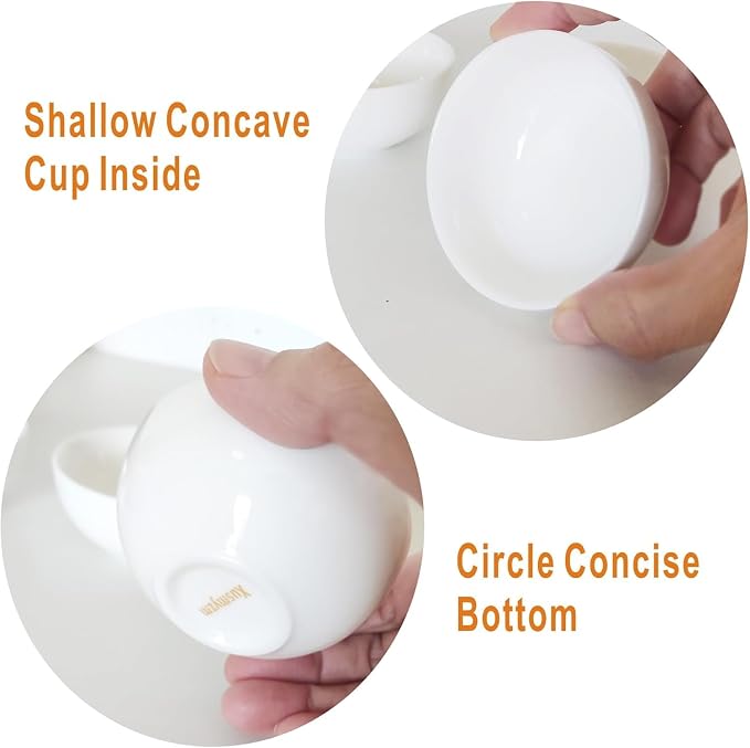 TeaCup 1.8 oz White Porcelain Gongfu Tea cups Ceramics Cups Small Cups Tiny - Image 2