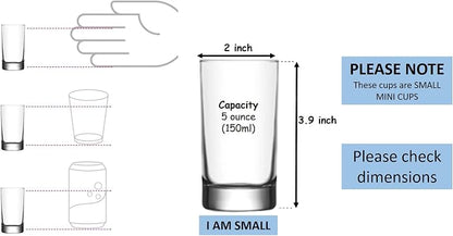BOHEM'S Small Juice Glasses, Mini Clear Glass Cups Tumblers, 5.1 Oz, Drinking - Image 7