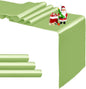 4-Pack Green Satin Table Runner 12 x 108 Inch Long Bright and Smooth Silk by Pufogu
