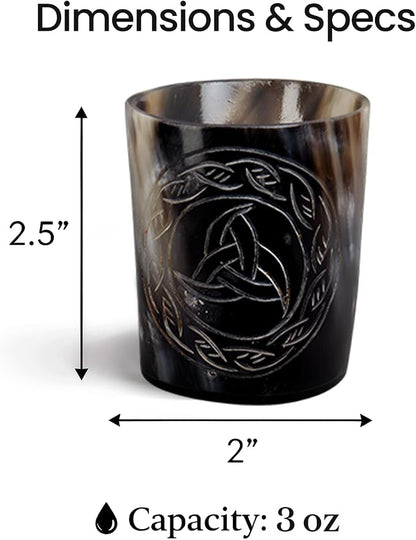 Handicrafts Home Viking Horn Shot Glasses Set of 12, Rustic Viking Drinkware - Image 6