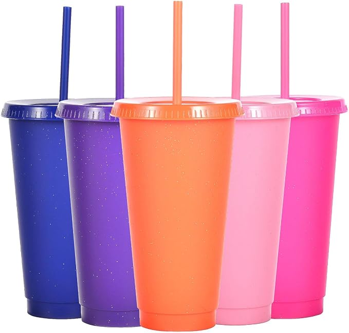 Suertestarry Tumbler with Straw and Lid, Water Bottle Iced Coffee Travel Mug Cup by Suertestarry