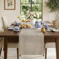 Classic Linen™ by D'Moksha Natural Table Runner 108 Inches Long, 100% Pure Linen by DMokshaHomes