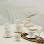 KARACA Malta 12-Piece Porcelain Espresso & Turkish Coffee Cup and Saucer Set by Karaca