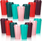Domensi 15 Pack Reusable Plastic Coffee Cups by Domensi