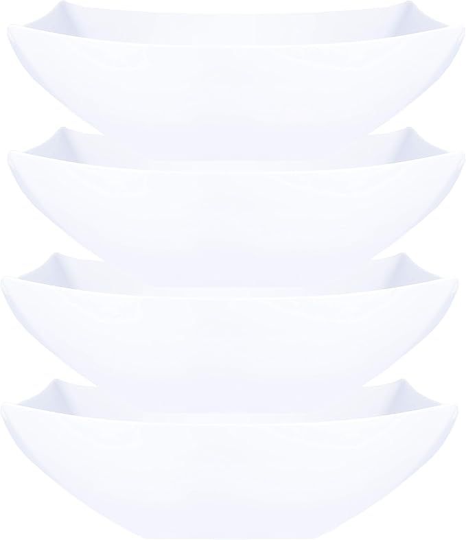 PLASTICPRO Disposable 128 ounce Square Serving Bowls, Party Snack or Salad Bowl by PLASTICPRO
