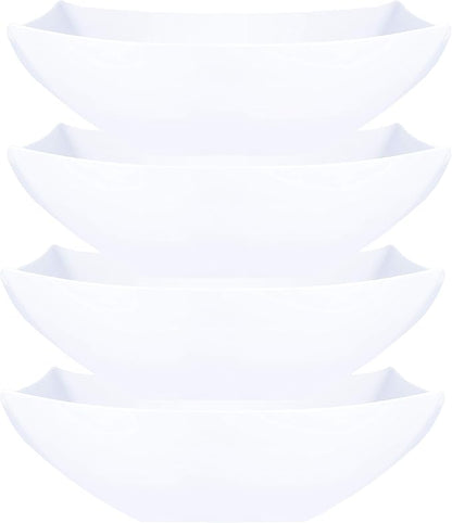 PLASTICPRO Disposable 128 ounce Square Serving Bowls, Party Snack or Salad Bowl by PLASTICPRO