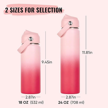 Fijinhom 18oz Insulated Stainless Steel Water Bottle, Wide Mouth Double Wall - Image 3
