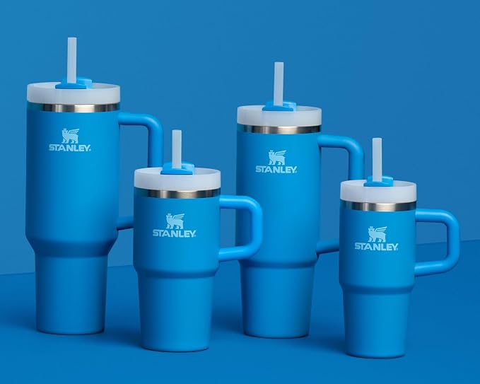 STANLEY Quencher H2.0 Flow State Tumbler, 20 oz, Azure | Handle and Straw | - Image 6
