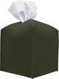Carrotez Tissue Box Cover, [Refined] Modern PU Leather Square Tissue Box Holder - Decorative Holder/Organizer for Bathroom Vanity Countertop, Night Stands, Office Desk & Car 5"X5"X5" - Khaki
