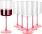 Ciaell 12 Pack Pink Plastic Wine Glasses by Ciaell