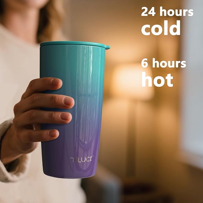 TILUCK 20 oz Insulated Coffee Tumbler - Image 3
