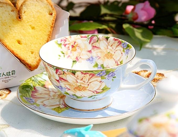 Vintage Ceramic Teacup, Elegant Coffee Cup - Image 5
