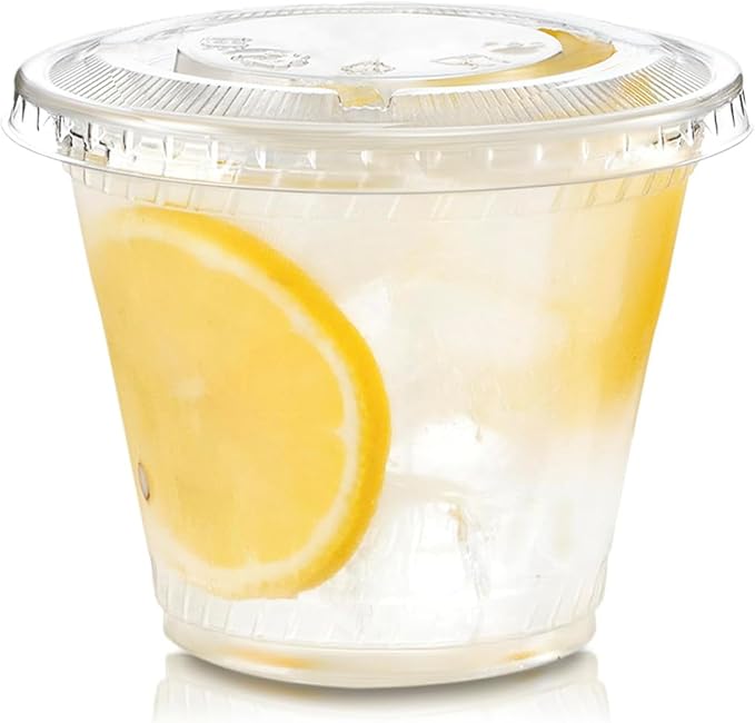 Fit Meal Prep 100 Pack 9 oz Clear Plastic Cups by FMPBRANDS