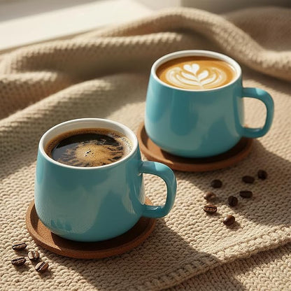Teocera Coffee Mugs Set of 6-12oz Chip-Resistant Ceramic Cups - Image 3