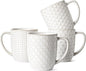 LE TAUCI Coffee Mugs 16 oz, Ceramic Mug Set, Embossment Cups by LETAUCI