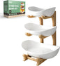 Seven Sparta 3 Tier Fruit Bowl for Kitchen Counter / Ceramic Serving Bowls by SevenSparta