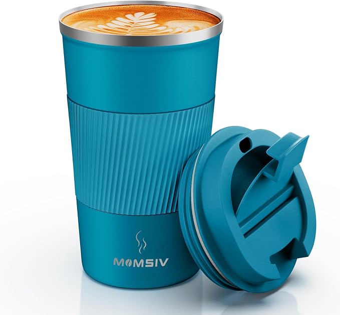 MOMSIV 17oz Travel Coffee Mug, Insulated Coffee Cup by MOMSIV