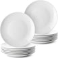 BTaT- White Dessert Plates, 8 inch, Small Plates by BrewToATea